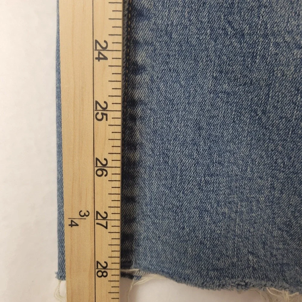 Universal Thread Denim Overalls Size 2 / 26R Stretch Raw Hem Bib Western Coastal